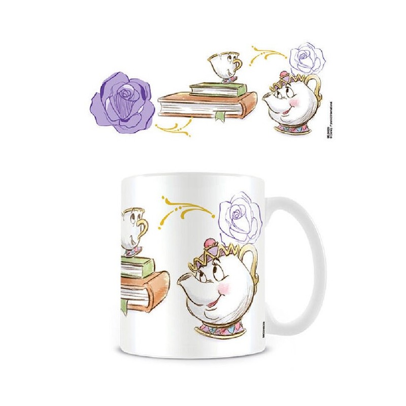 Taza Chip y Mrs Potts La Bella y La Bestia Disney 315ml