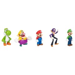 Blister 5 figuras Super Mario Bros 6cm