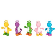 Blister 5 figuras Yoshi Super Mario Bros 6,5cm