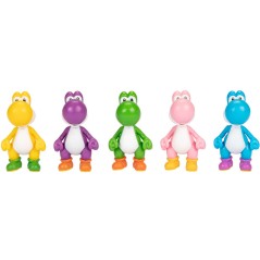 Blister 5 figuras Yoshi Super Mario Bros 6,5cm