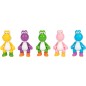 Blister 5 figuras Yoshi Super Mario Bros 6,5cm