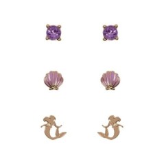 Set 3 Pares de pendientes La Sirenita Disney