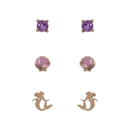 Set 3 Pares de pendientes La Sirenita Disney