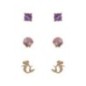 Set 3 Pares de pendientes La Sirenita Disney