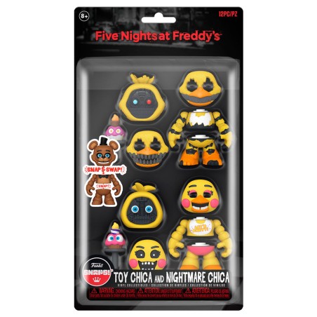 Blister 2 figuras Snaps! Five Nights at Freddys Toy Chica and Nightmare Chica