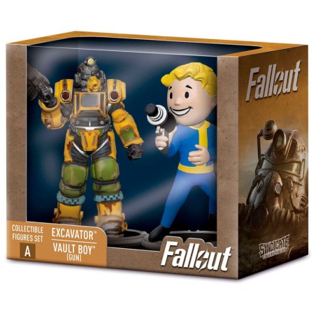 Set 2 figuras Excavator &38 Vault Boy Gun Fallout 7cm