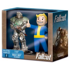 Set 2 figuras T-51 &38 Vault Boy Classic Fallout 7cm