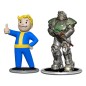 Set 2 figuras T-51 &38 Vault Boy Classic Fallout 7cm