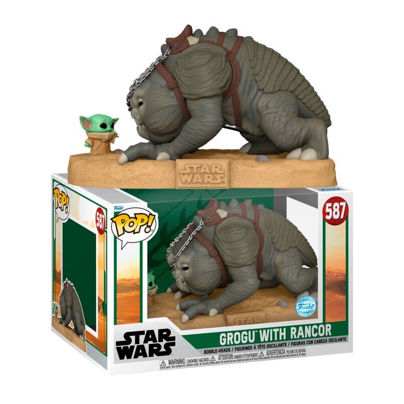 Figura POP Star Wars Grogu with Rancor Exclusive