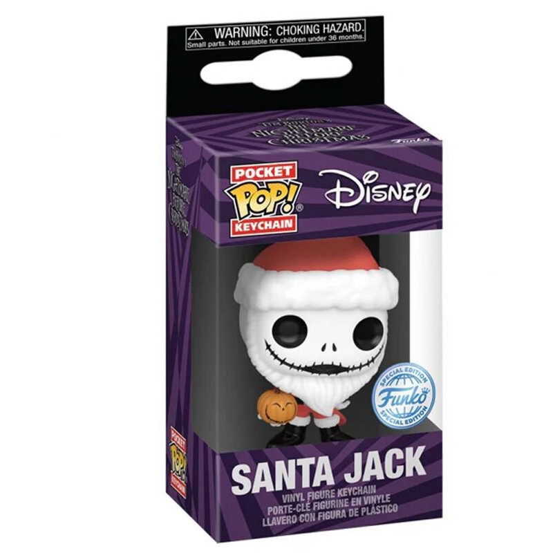 Llavero Pocket POP Disney Pesadilla Antes de Navidad Santa Jack Exclusive