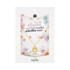 Set Bisuteria pendientes + colgante Sol - Abuela a Tu Lado Todo Brilla