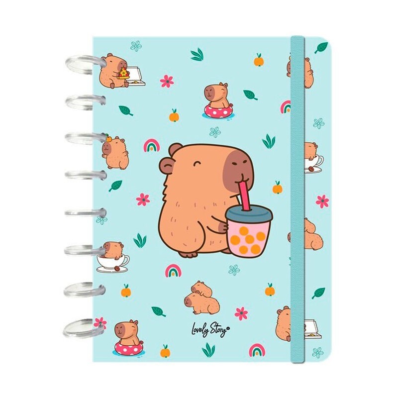 Cuaderno A5 Bubble Tea Capibara
