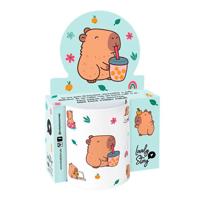 Taza Blubble Tea Capibara 330ml