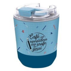 Vaso termico Caffe - Cafe Con Superpoderes Para un Profe Genial