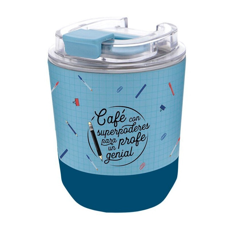 Vaso termico Caffe - Cafe Con Superpoderes Para un Profe Genial