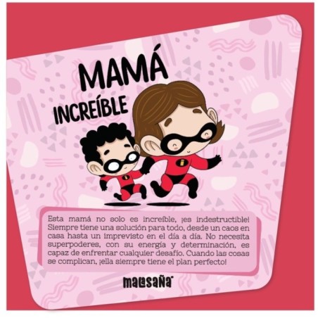 Tarjeta felicitacion - Mama Increible