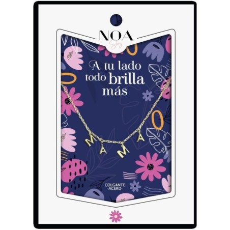 Colgante letras Mama acero dorado - A Tu Lado Todo Brilla Mas