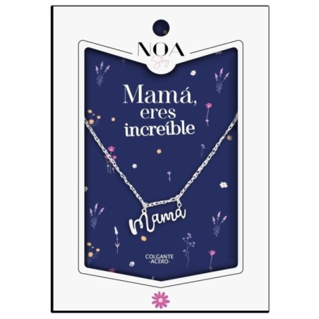 Colgante Mama acero plateado - Mama Eres Increible