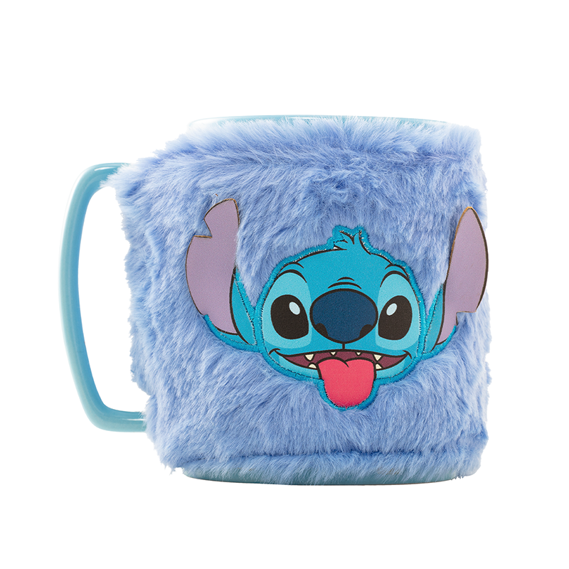 Taza funda de peluche Stitch Disney 440ml