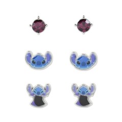 Set 3 Pares de pendientes Stitch Disney