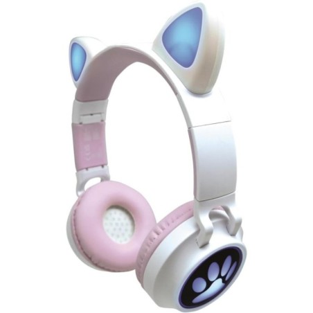 Auriculares inalambricos luminosos Bluetooth Orejas de gato