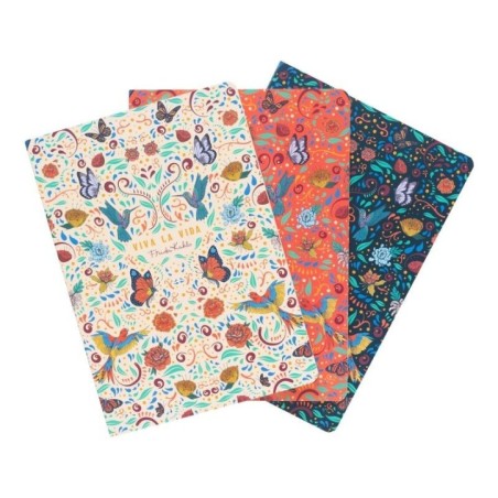 Set 3 cuadernos A5 Viva la Vida Frida Kahlo