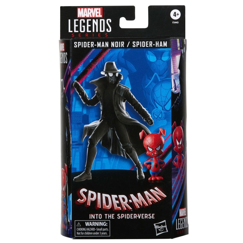 Set 2 figuras Spiderman Noir y Spider Ham Spiderman Into the Spider-Verse Marvel Legends 15cm