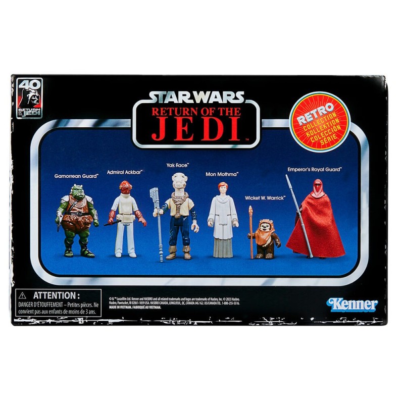 Set 6 figuras coleccion Retro Star Wars El Retorno del Jedi 9.5cm surtido