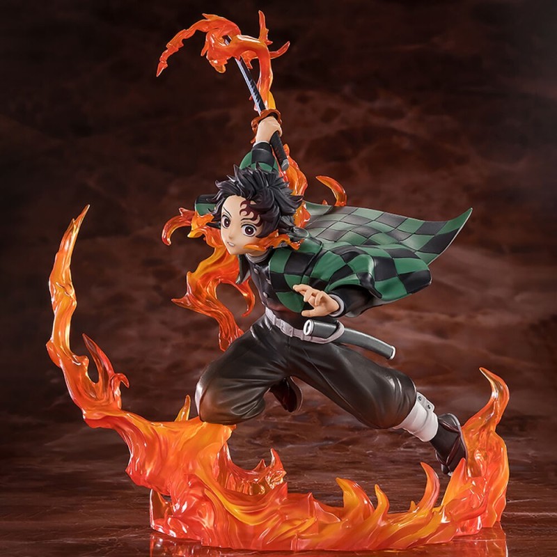 Figura Tanjiro Kamado Kyojuro Rengokus Sword Guard Demon Slayer Kimetsu no Yaiba 19.5cm