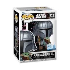 Figura POP Star Wars Impressions  Mandalorian with Grogu Exclusive