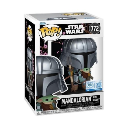Figura POP Star Wars Impressions  Mandalorian with Grogu Exclusive