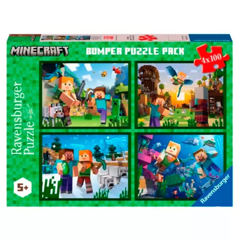 Puzzle Minecraft 4x100pzs