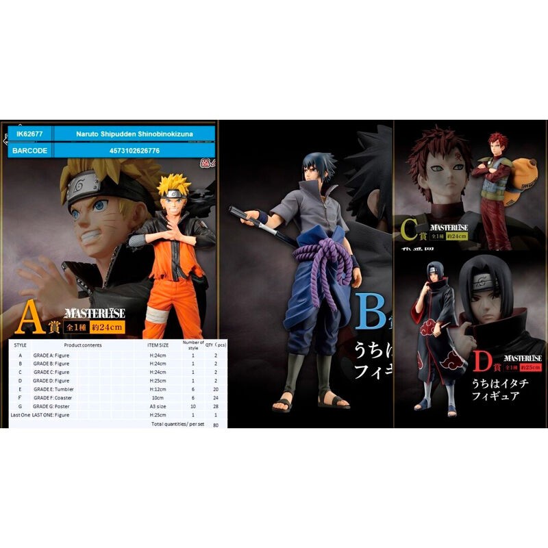 Pack Ichiban Kuji Shinobi No Kizuna Naruto Shippuden