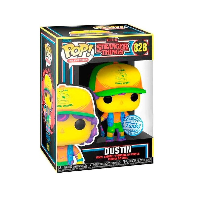 Figura POP Stranger Things Dustin in Beef Black Light Exclusive