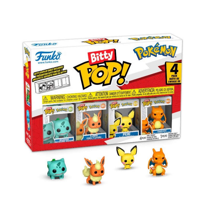 Blister 4 figuras Bitty POP Pokemon Bulbasaur