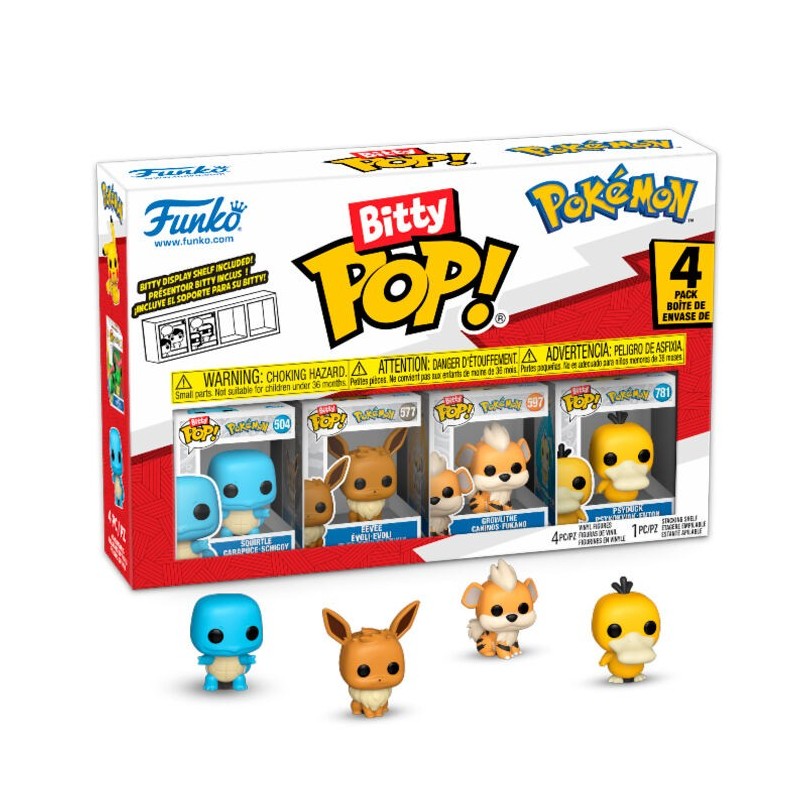 Blister 4 figuras Bitty POP Pokemon Squirtle