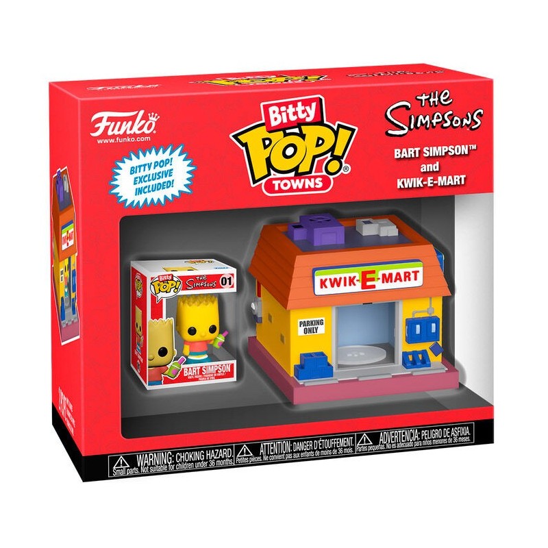 Figura Bitty POP Town Simpsons Bart Simpsons and Kwik-E-Mart