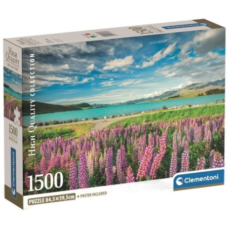 Puzzle Lupins at Lake Tekapo High Quality 1500pzs