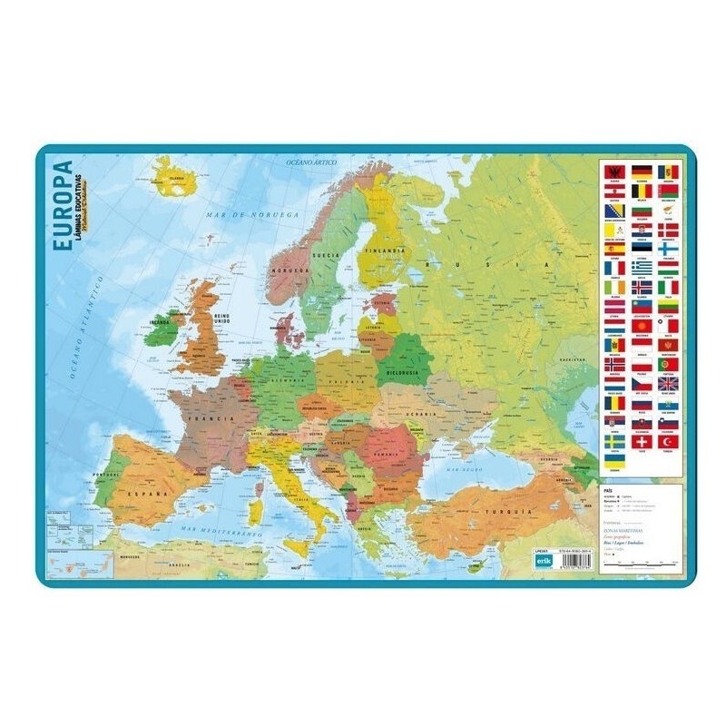 Lamina Educativa Mapa de Europa español