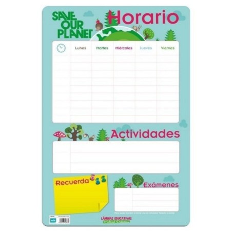 Lamina Educativa Horario Escolar español