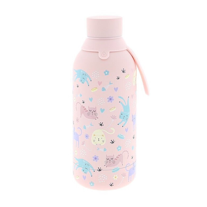 Botella termica Gatos Rosas 500ml