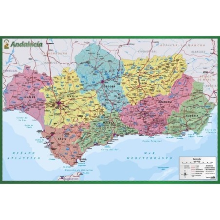 Lamina Educativa Mapa de Andalucia español