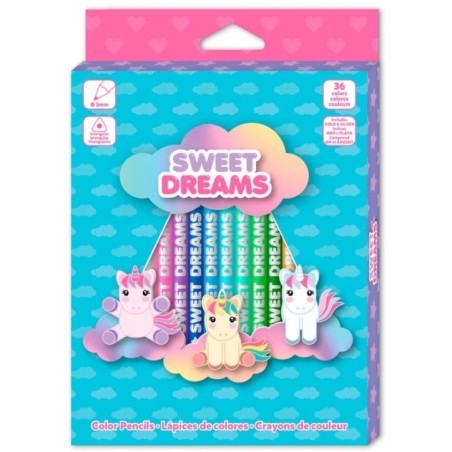 Set lapices de colores Sweet Dreams 36pzs
