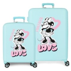 Set 2 Maletas trolley ABS Heart Minnie Disney