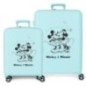 Set 2 Maletas trolley ABS Kisses Mickey & Minnie Disney
