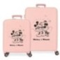 Set 2 Maletas trolley ABS Kisses Mickey & Minnie Disney