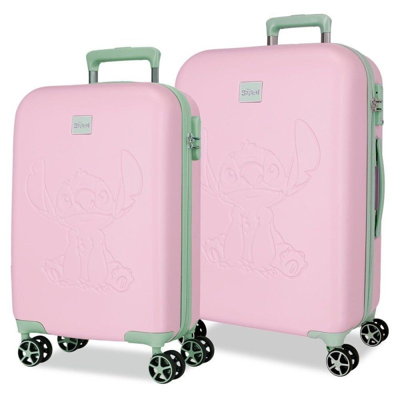 Set 2 Maletas trolley ABS Malva Stitch Disney