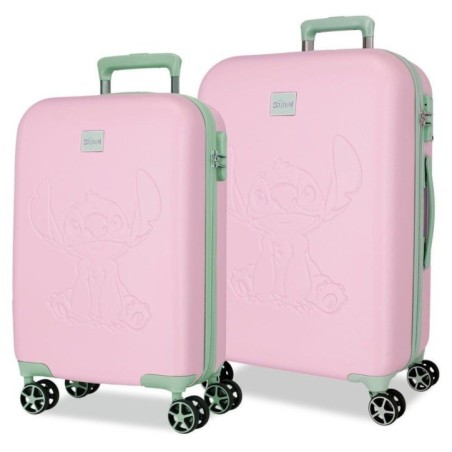 Set 2 Maletas trolley ABS Malva Stitch Disney