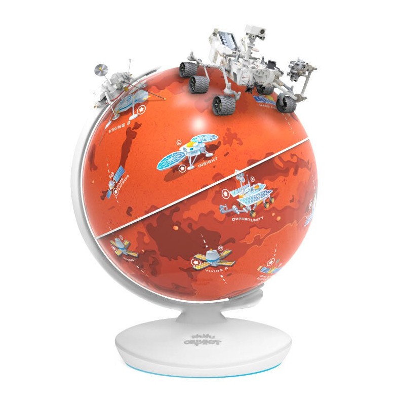 Globo terraqueo interactivo Planeta Marte ingles