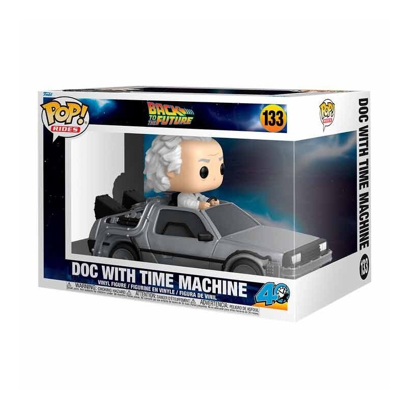 Figura POP Rides Deluxe Regreso al Futuro Doc With Time Machine